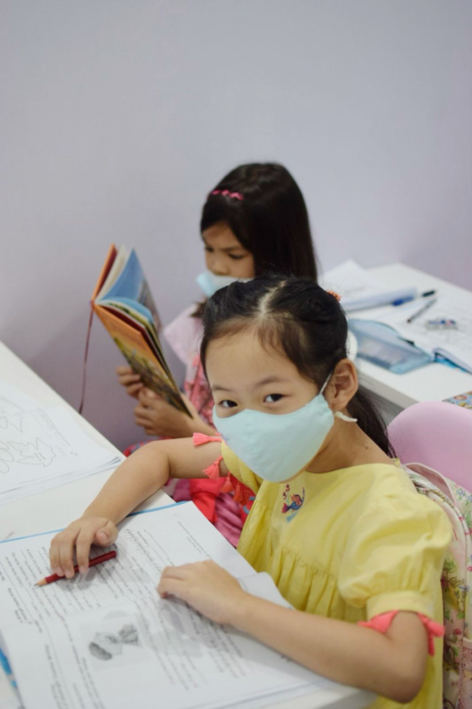 Girl Having Her Phonics Class