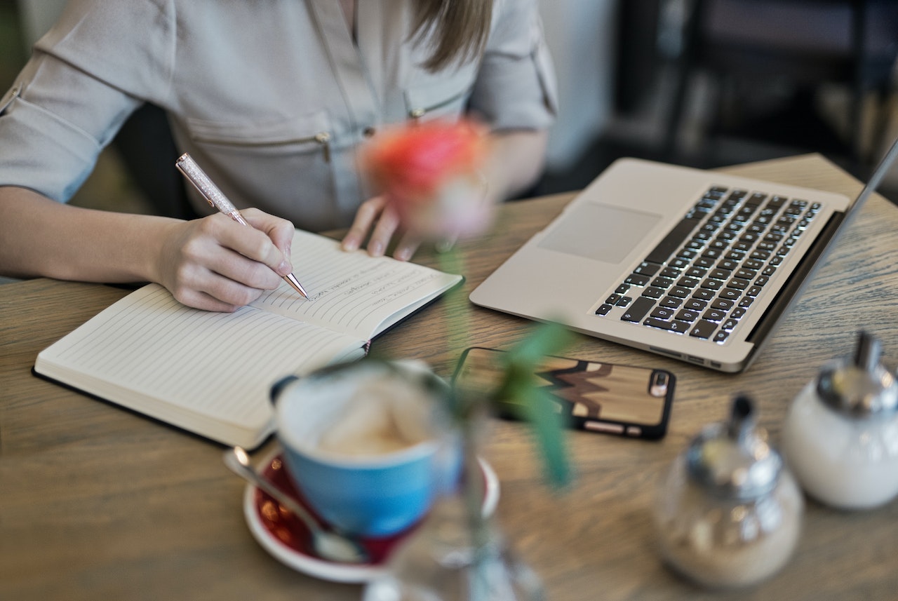 Woman writing